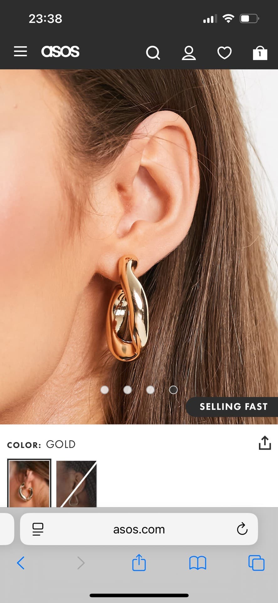 Stylish Gold Hoop Earrings