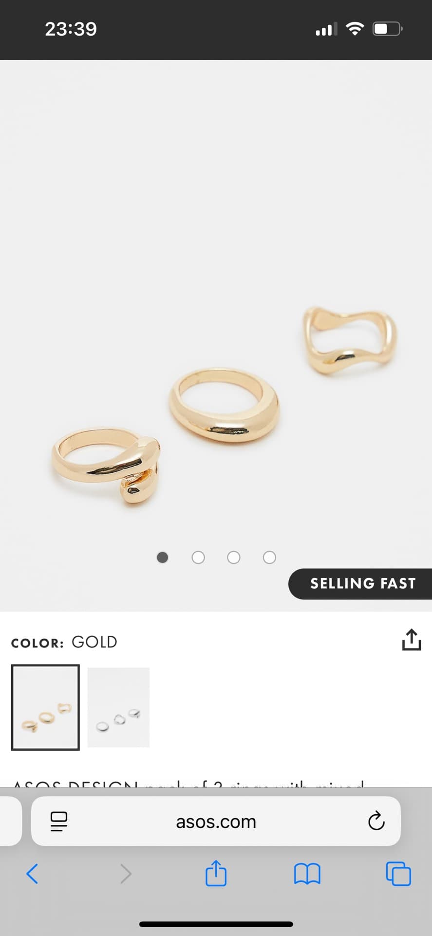 Stylish Gold Ring Set