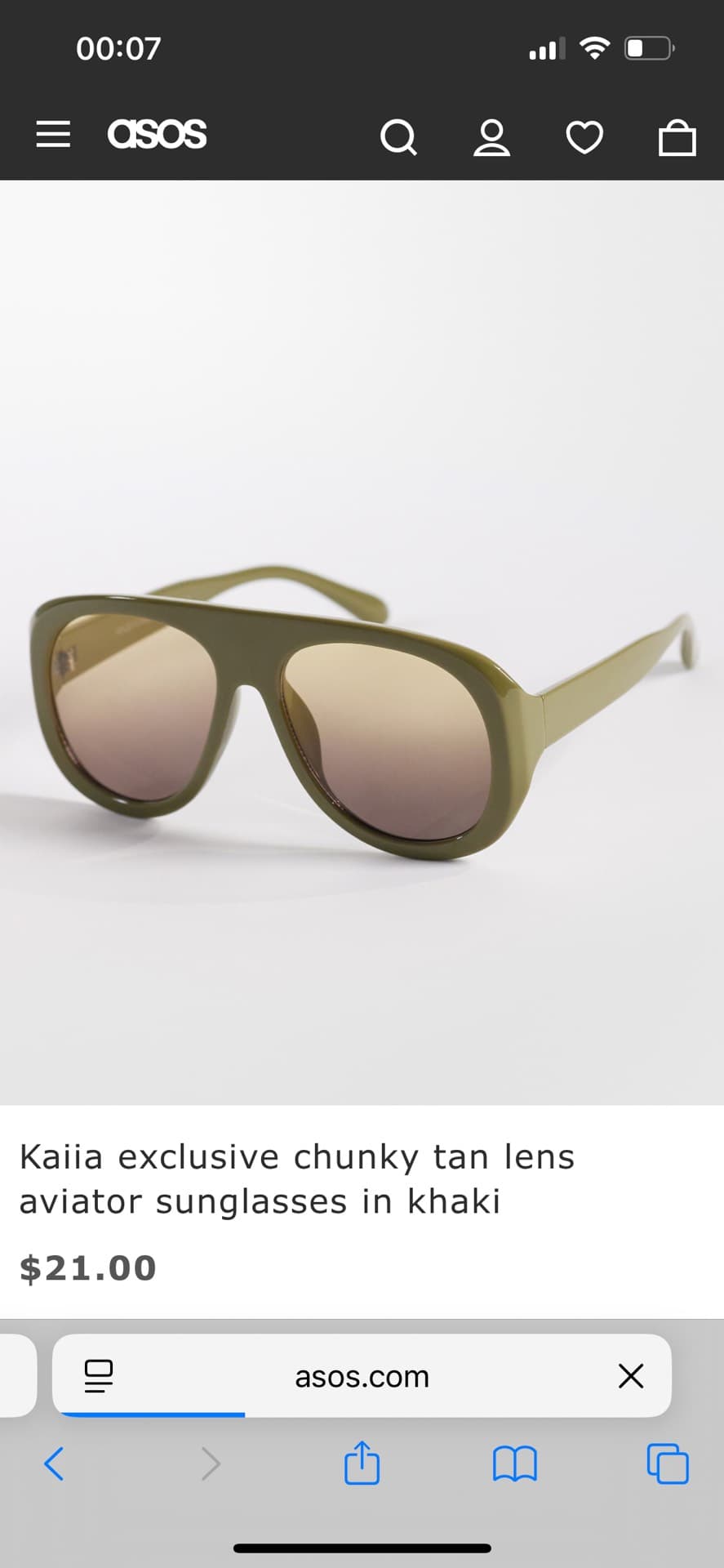 Kaiia Chunky Aviator Sunglasses