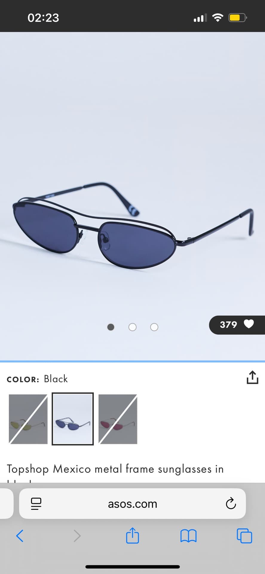 Topshop Mexico Metal Frame Sunglasses