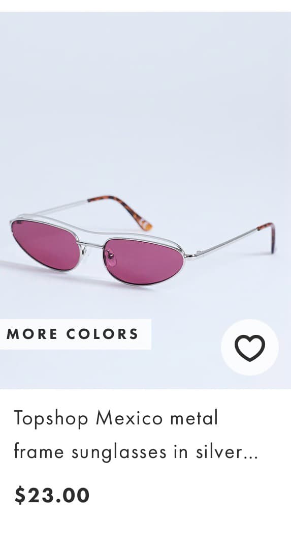 Topshop Mexico Metal Frame Sunglasses