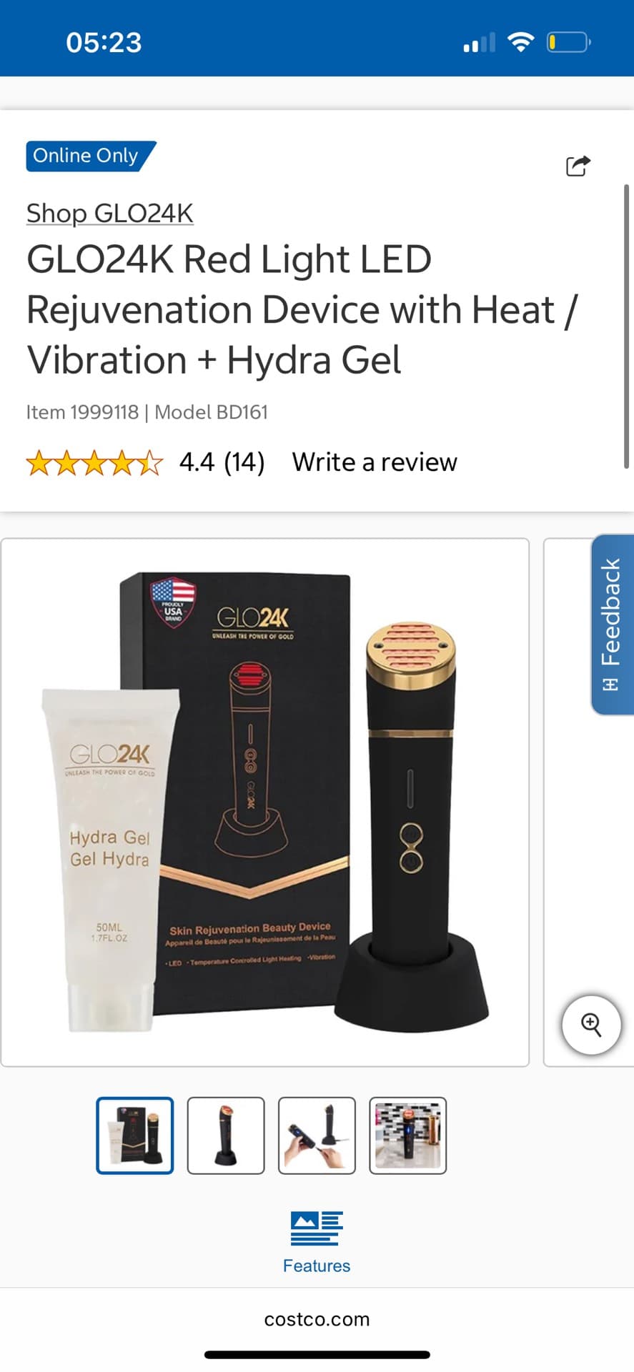 GLO24K Red Light Rejuvenation Device