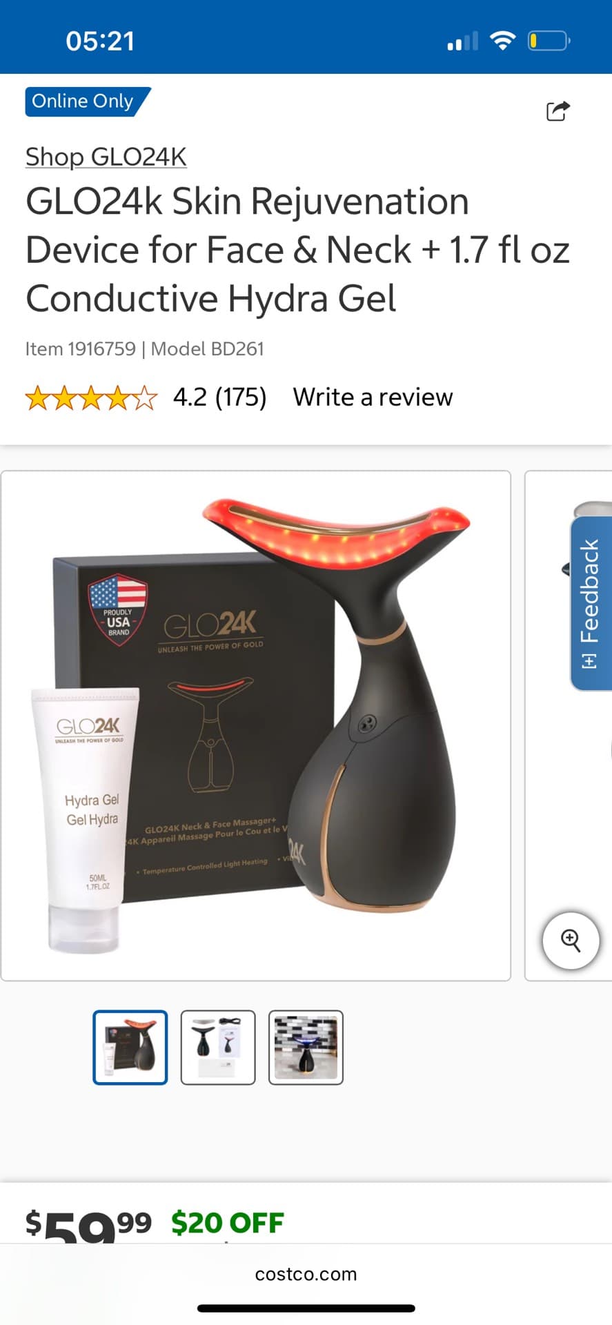 GLO24K Skin Rejuvenation Device