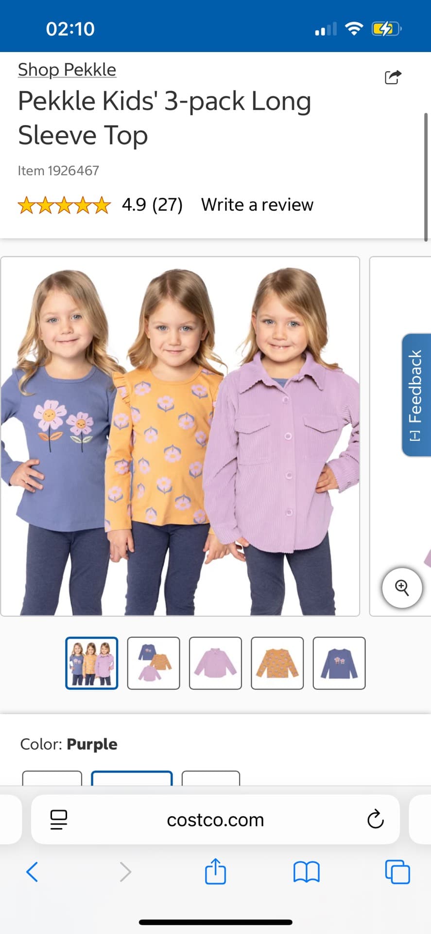 Pekkle Kids' Long Sleeve Tops