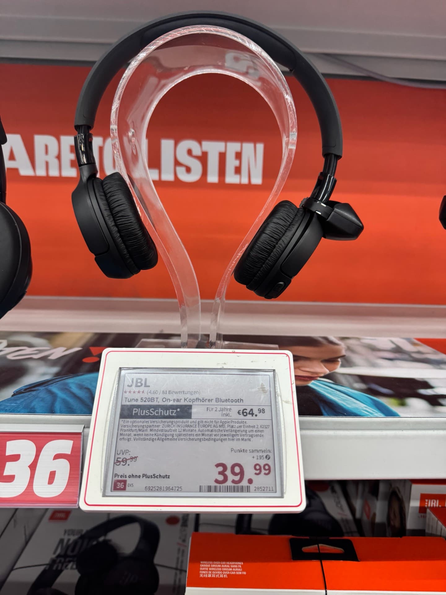 JBL Tune 520BT Bluetooth Headphones
