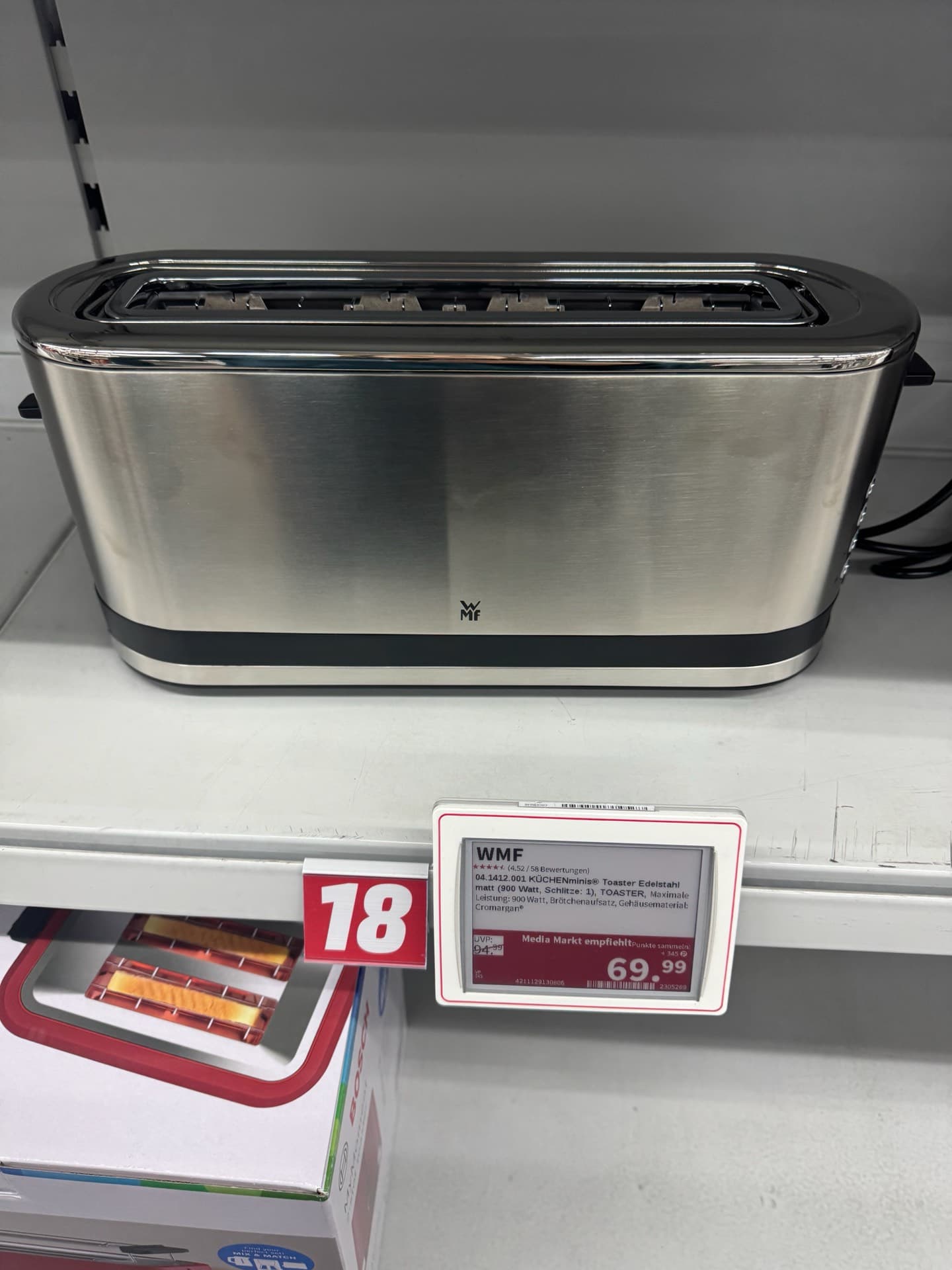 Stylish Stainless Steel Toaster