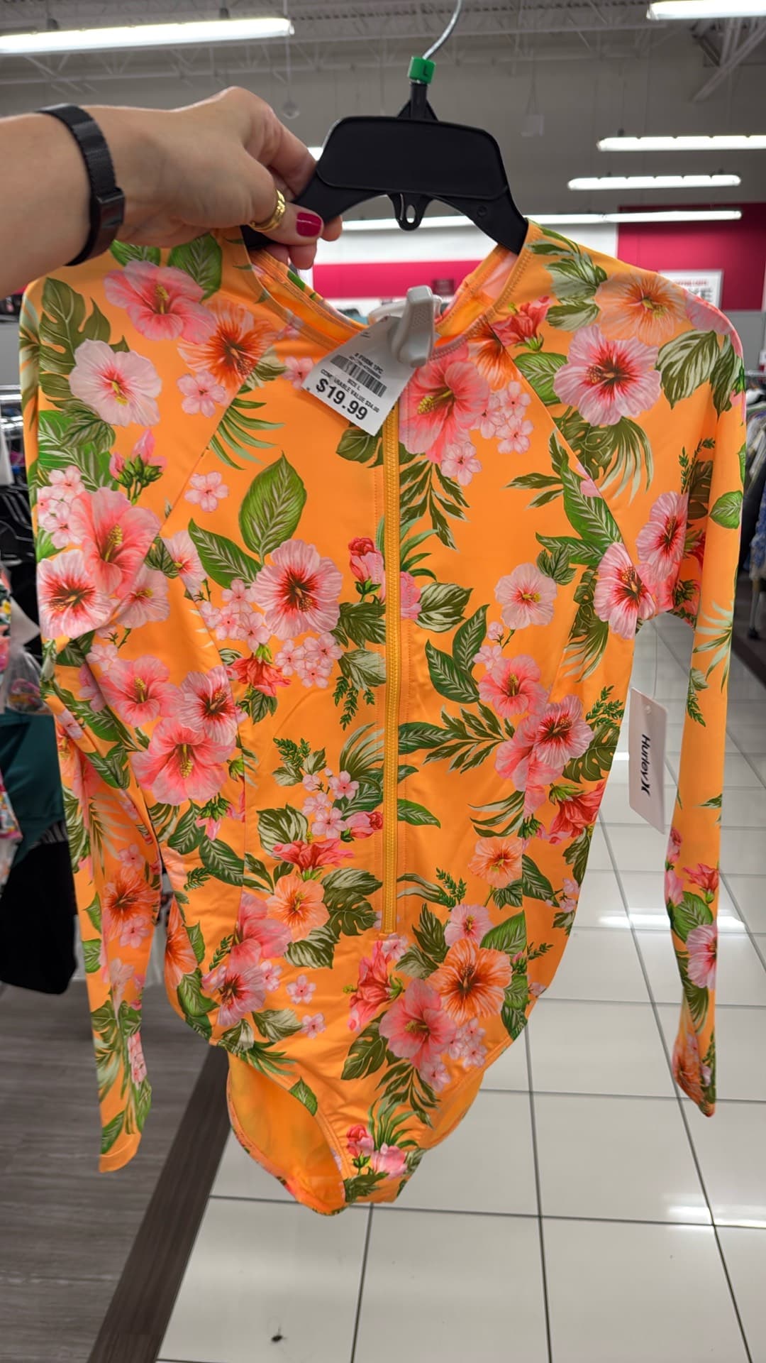 Floral Zip-Up Swimwear