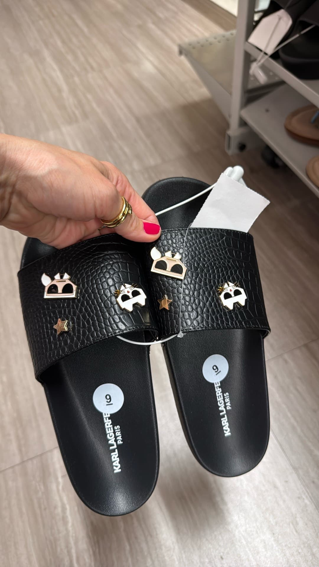 Trendy Karl Lagerfeld Slides