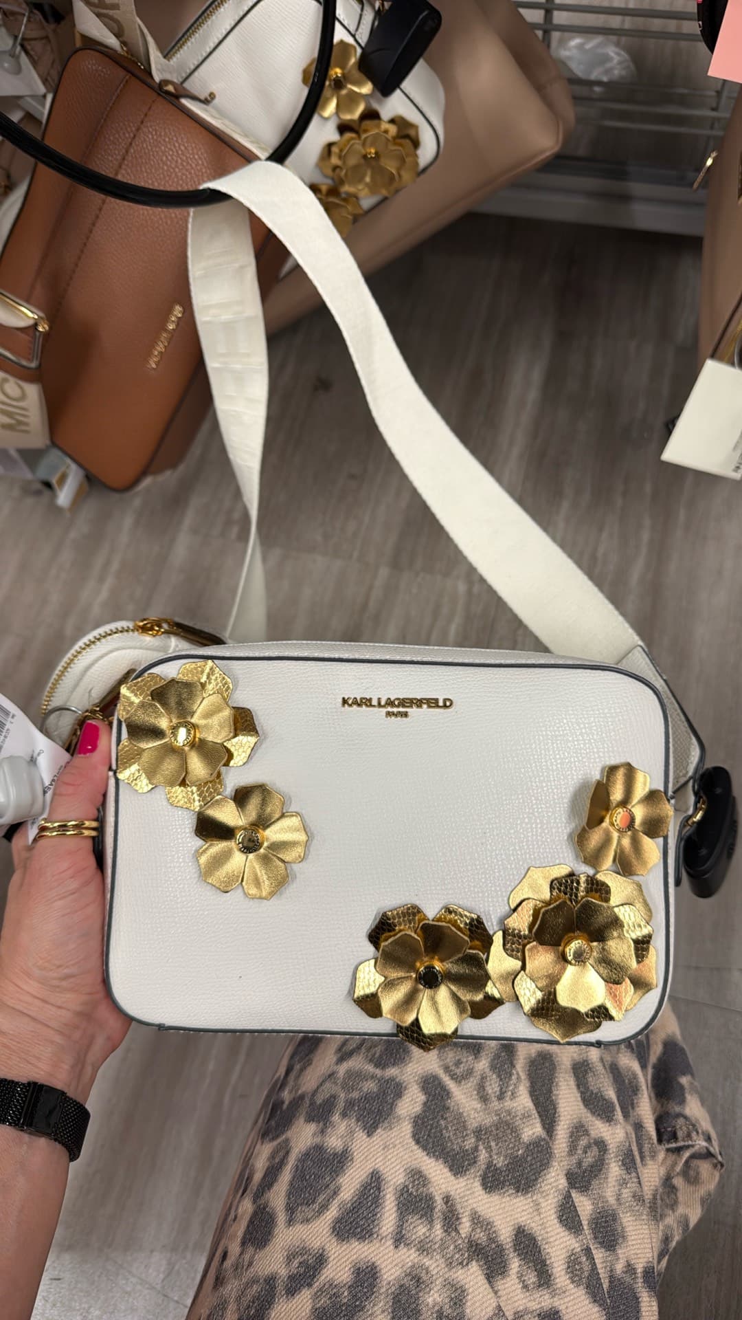 Karl Lagerfeld Floral Crossbody Bag