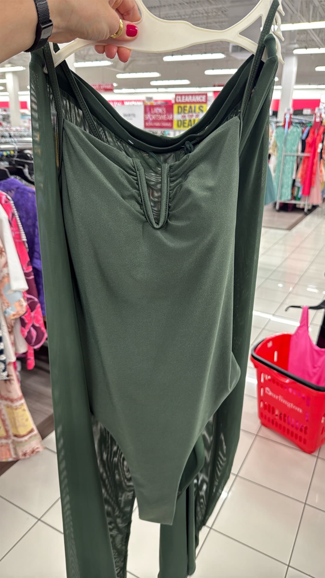 Trendy Green Swimwear