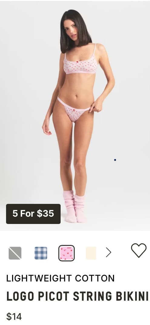 Logo Picot String Bikini