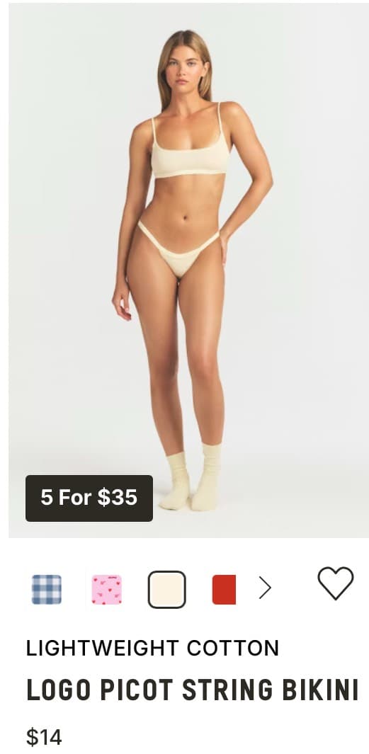 Logo Picot String Bikini