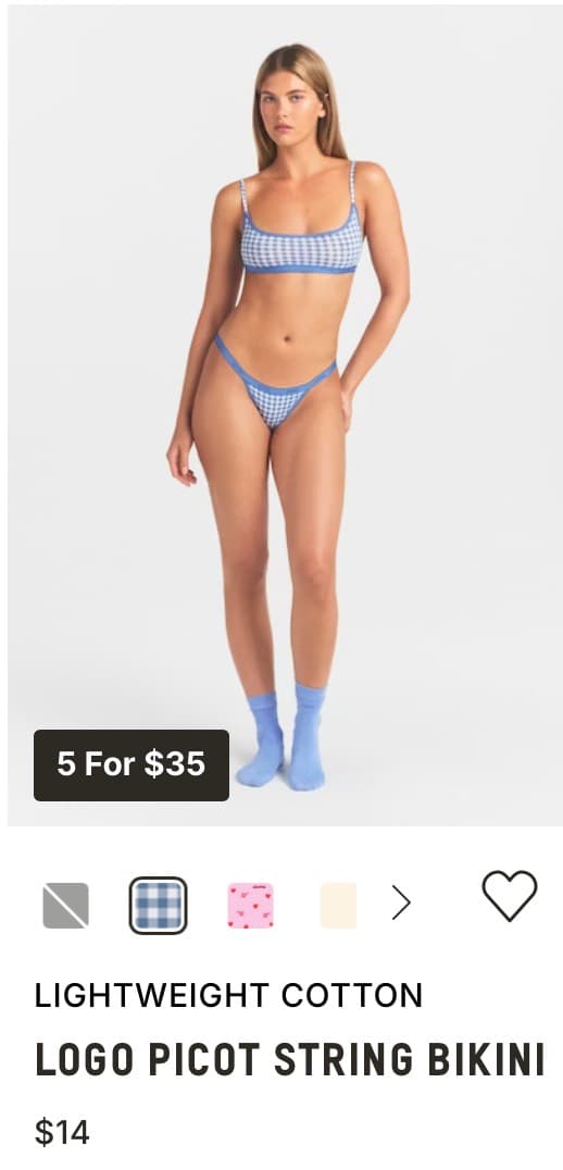 Logo Picot String Bikini