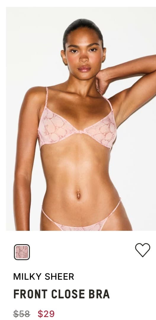 Milky Sheer Front Close Bra
