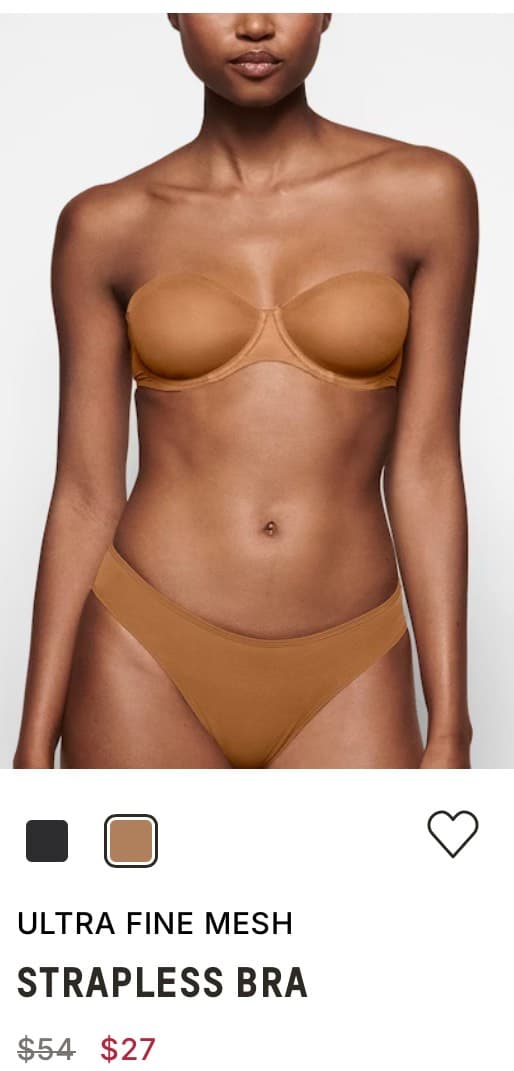 Ultra Fine Mesh Strapless Bra