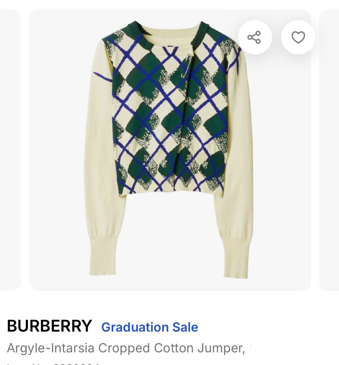 Burberry Argyle Jumper