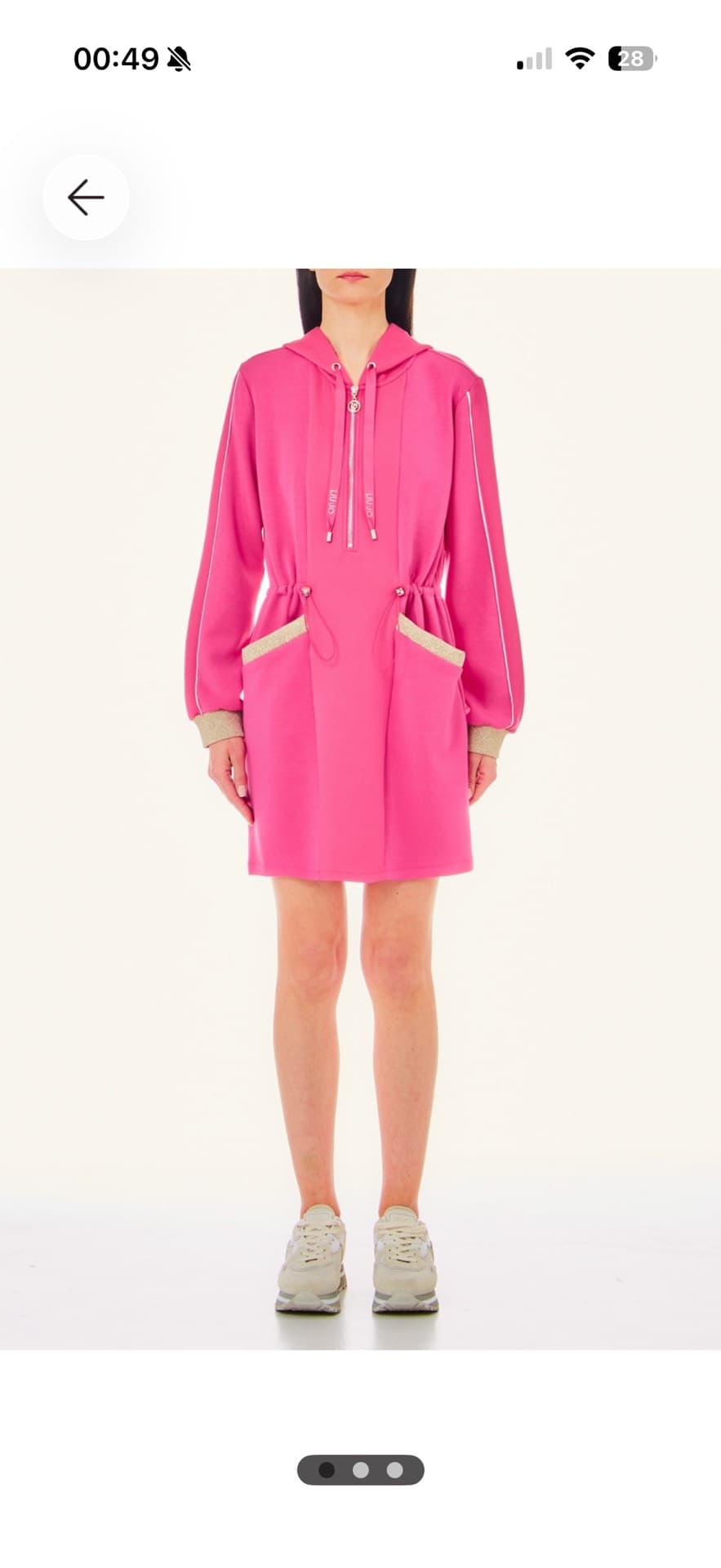 Trendy Pink Hoodie Dress