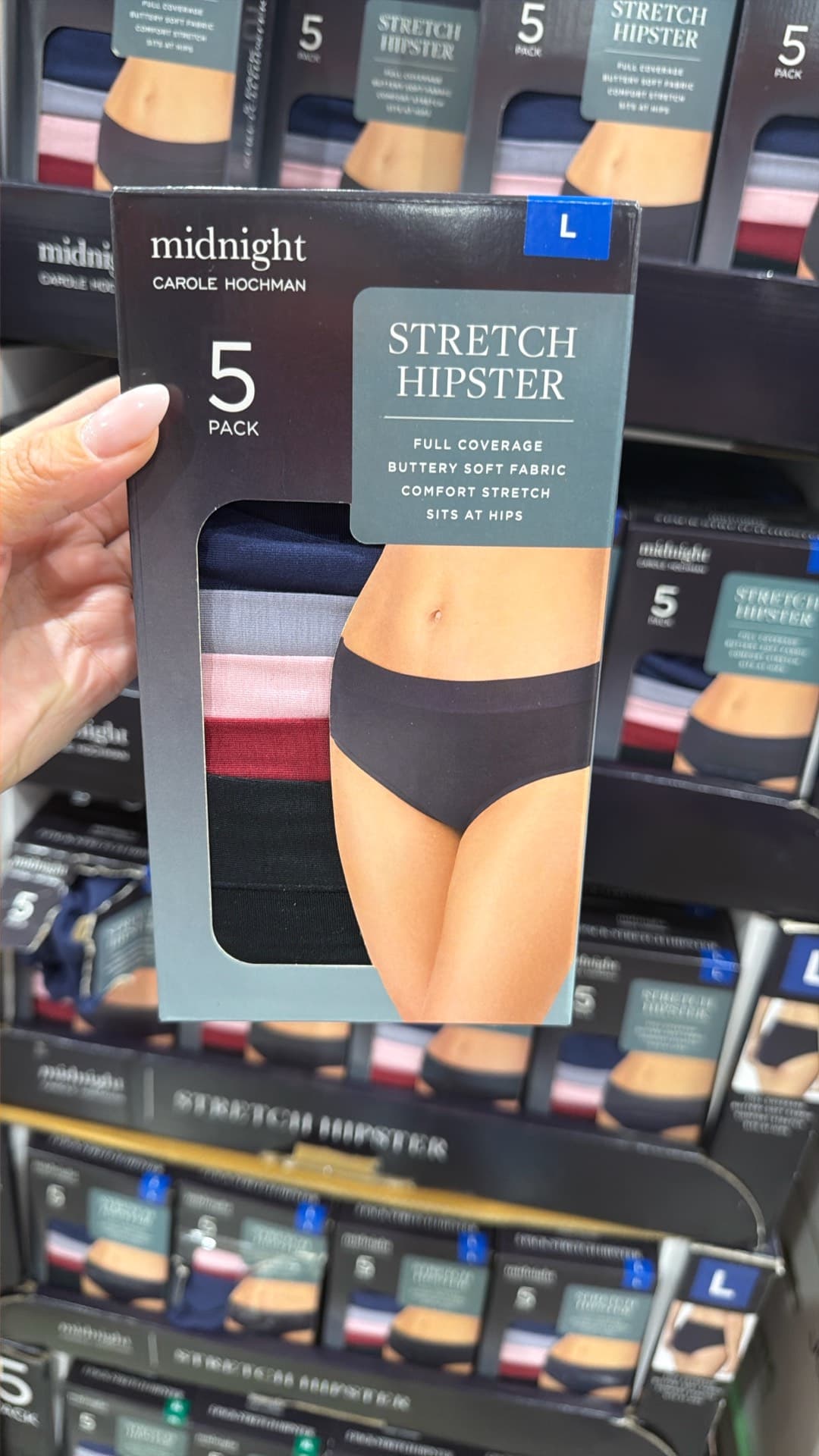 Midnight Stretch Hipster Panties