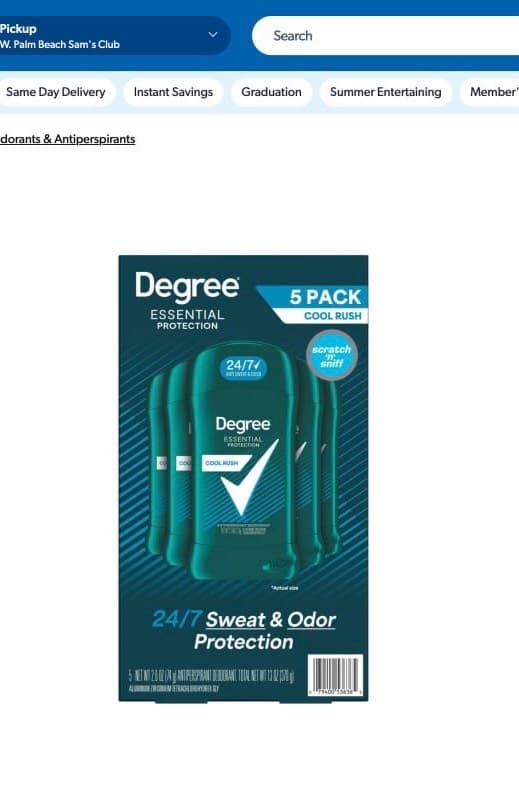 Degree Antiperspirant 5-Pack
