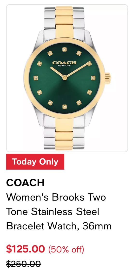 Coach Women's Two-Tone Watch
