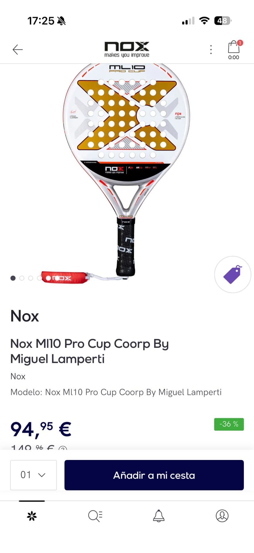 Nox ML10 Pro Cup Padel Racket