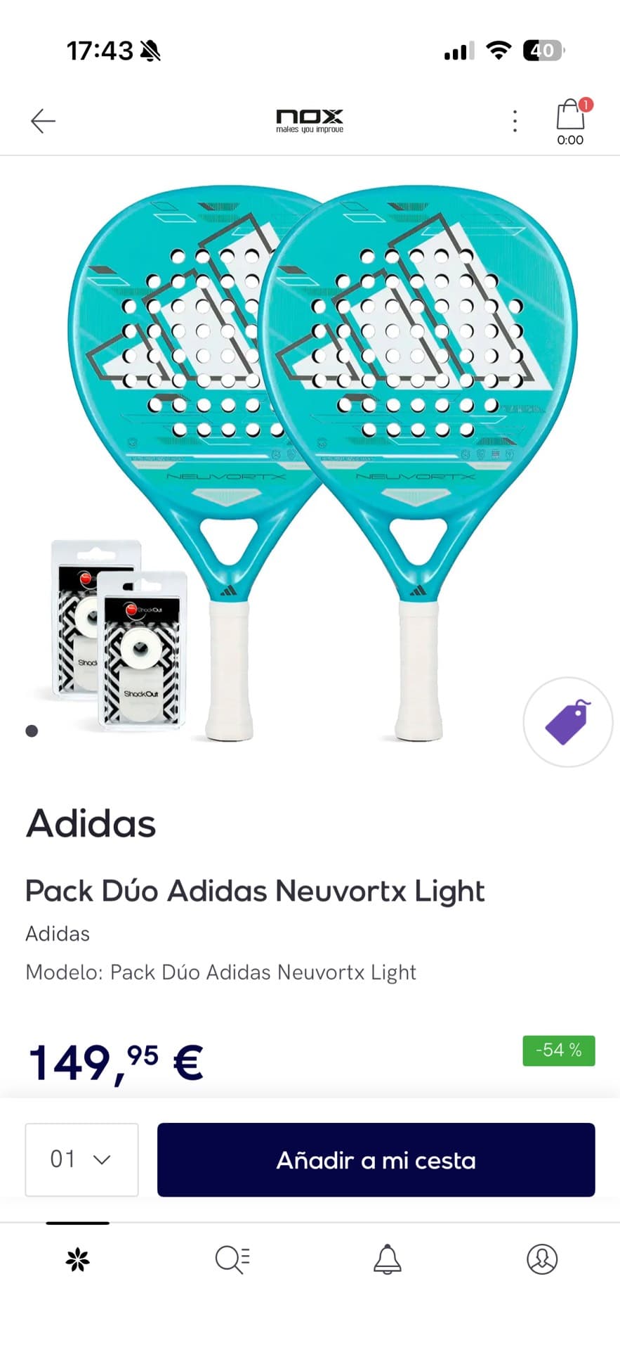 Adidas Neuvortx Light Paddle Pack