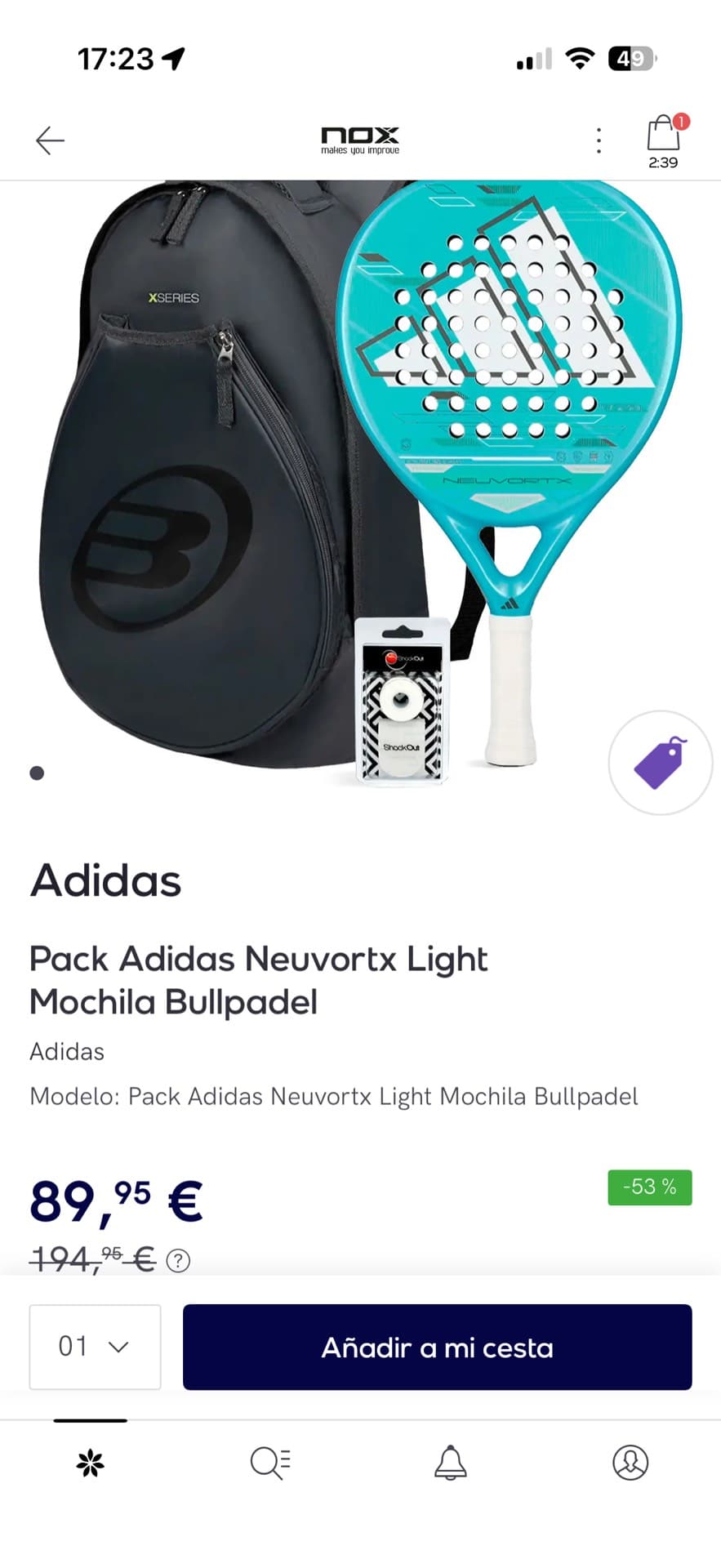 Adidas Neuvortx Light Padel Set