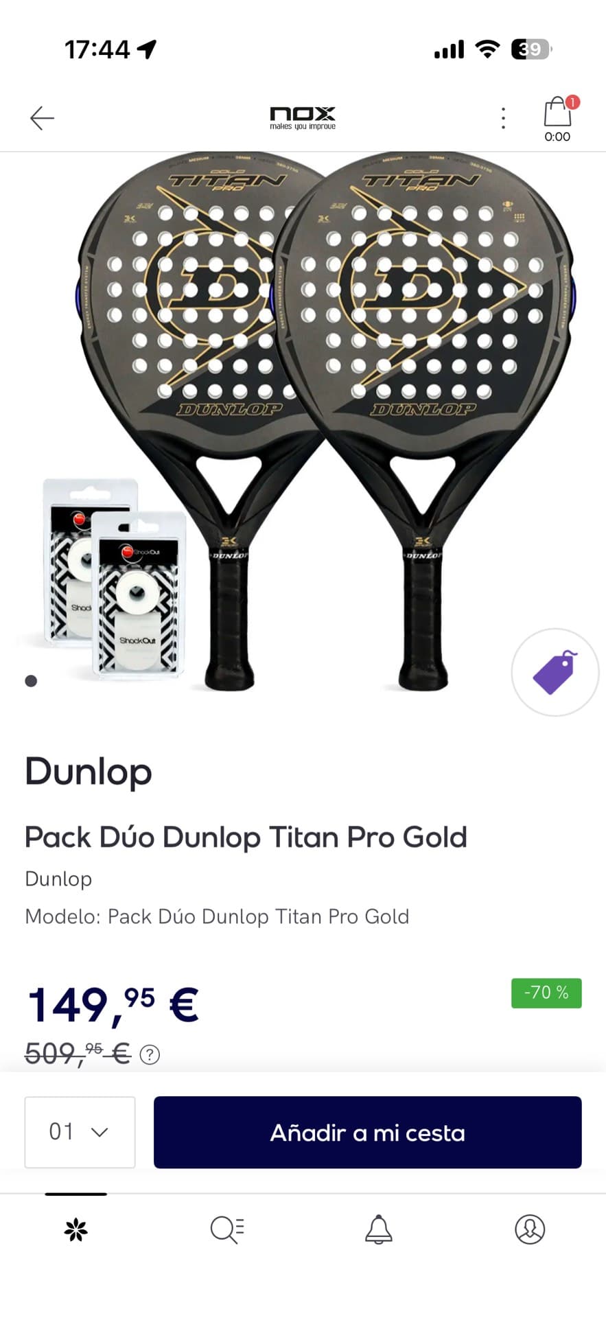 Dunlop Titan Pro Gold Pack