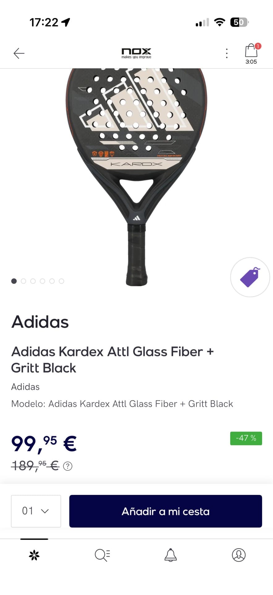 Adidas Kardex Paddle Racket