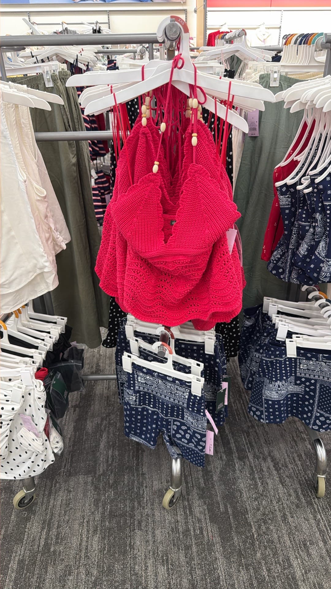 Trendy Red Bikini Top