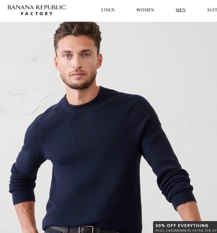 Men's Navy Knit Sweater