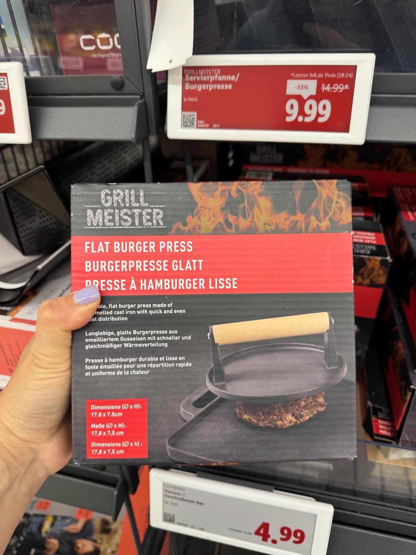 Grill Meister Flat Burger Press