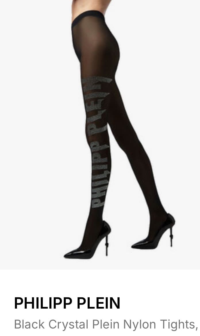 Philipp Plein Black Crystal Tights