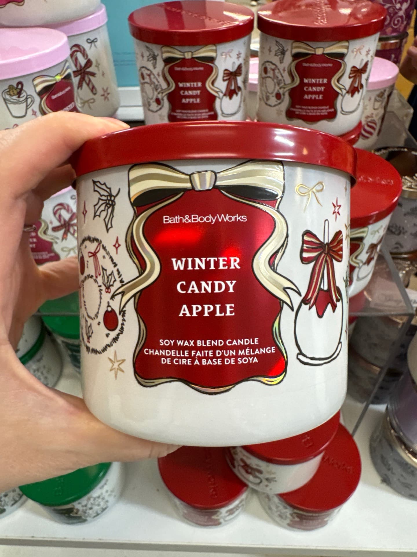 Winter Candy Apple Candle