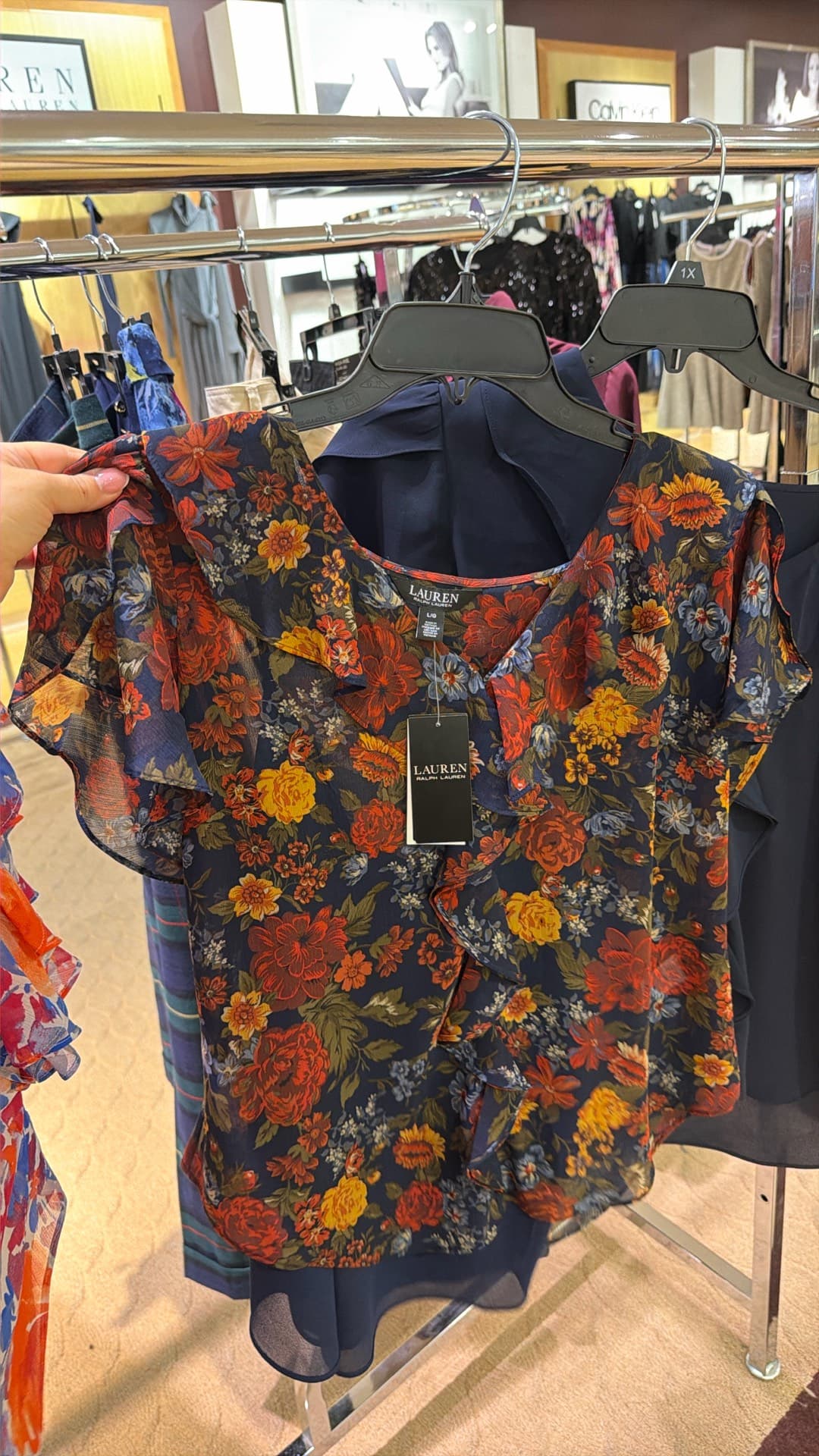 Floral Ruffle Top