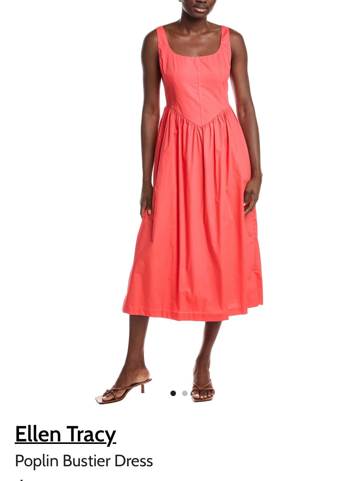 Ellen Tracy Poplin Bustier Dress