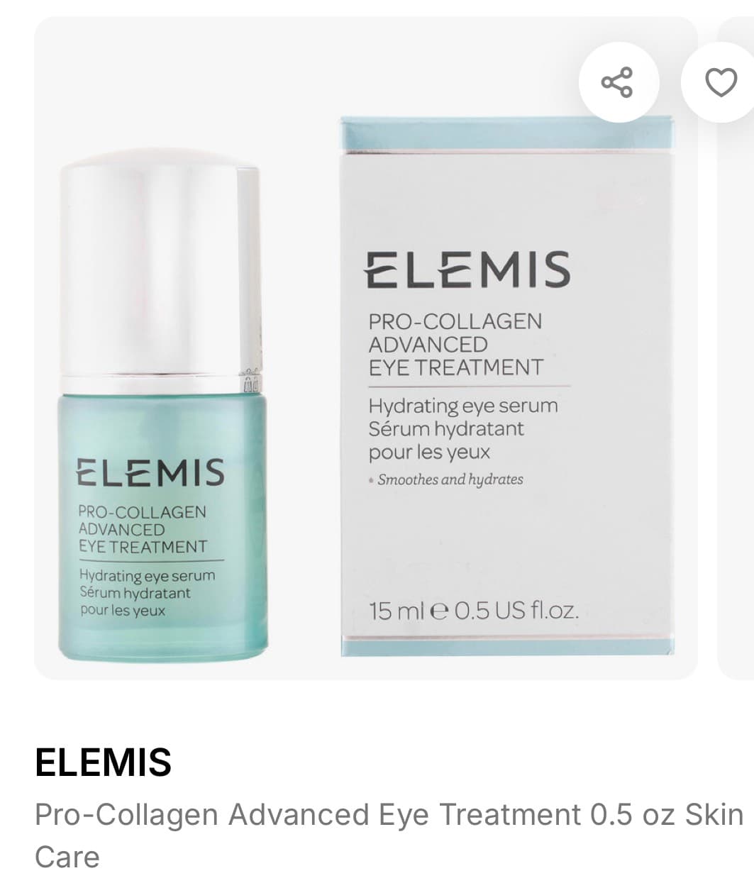 Сыворотка для области вокруг глаз Elemis