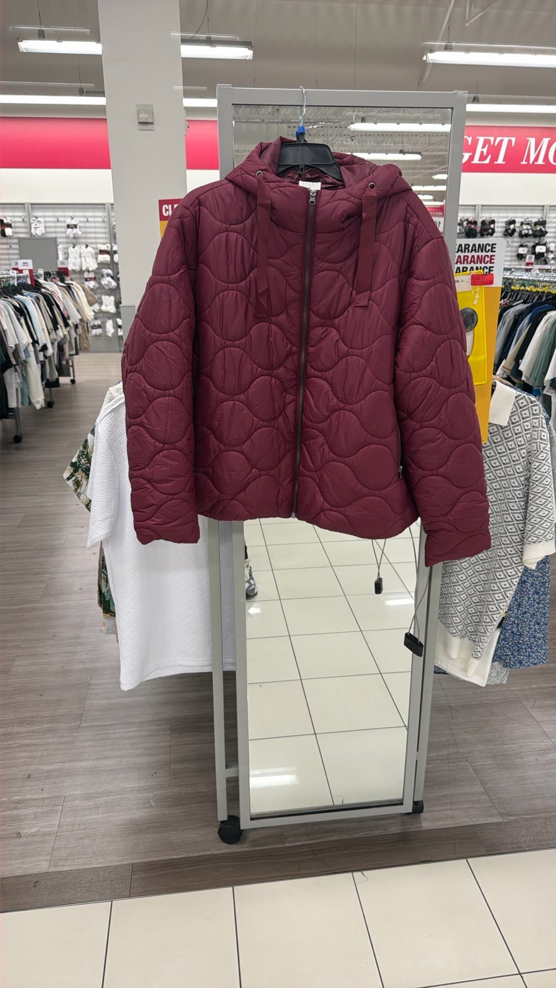 Burgundy Quilted Jacket