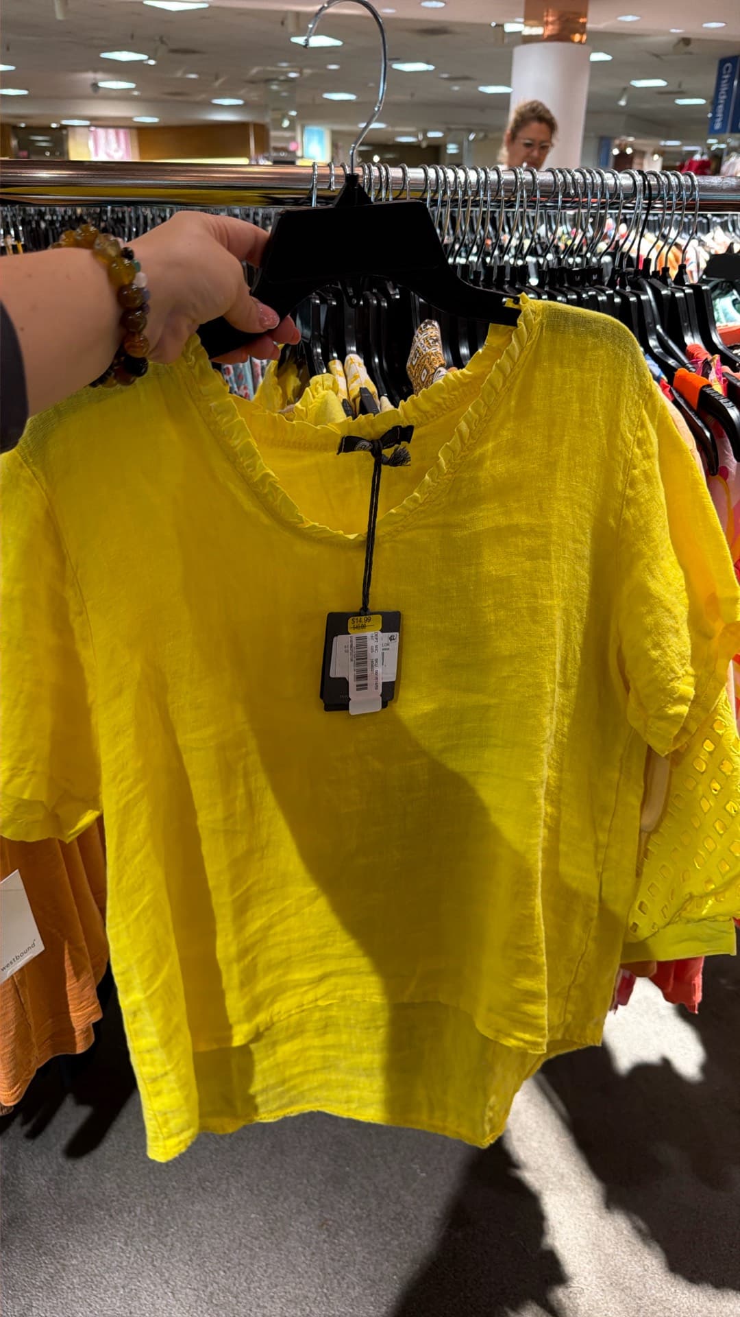 Vibrant Yellow Linen Top