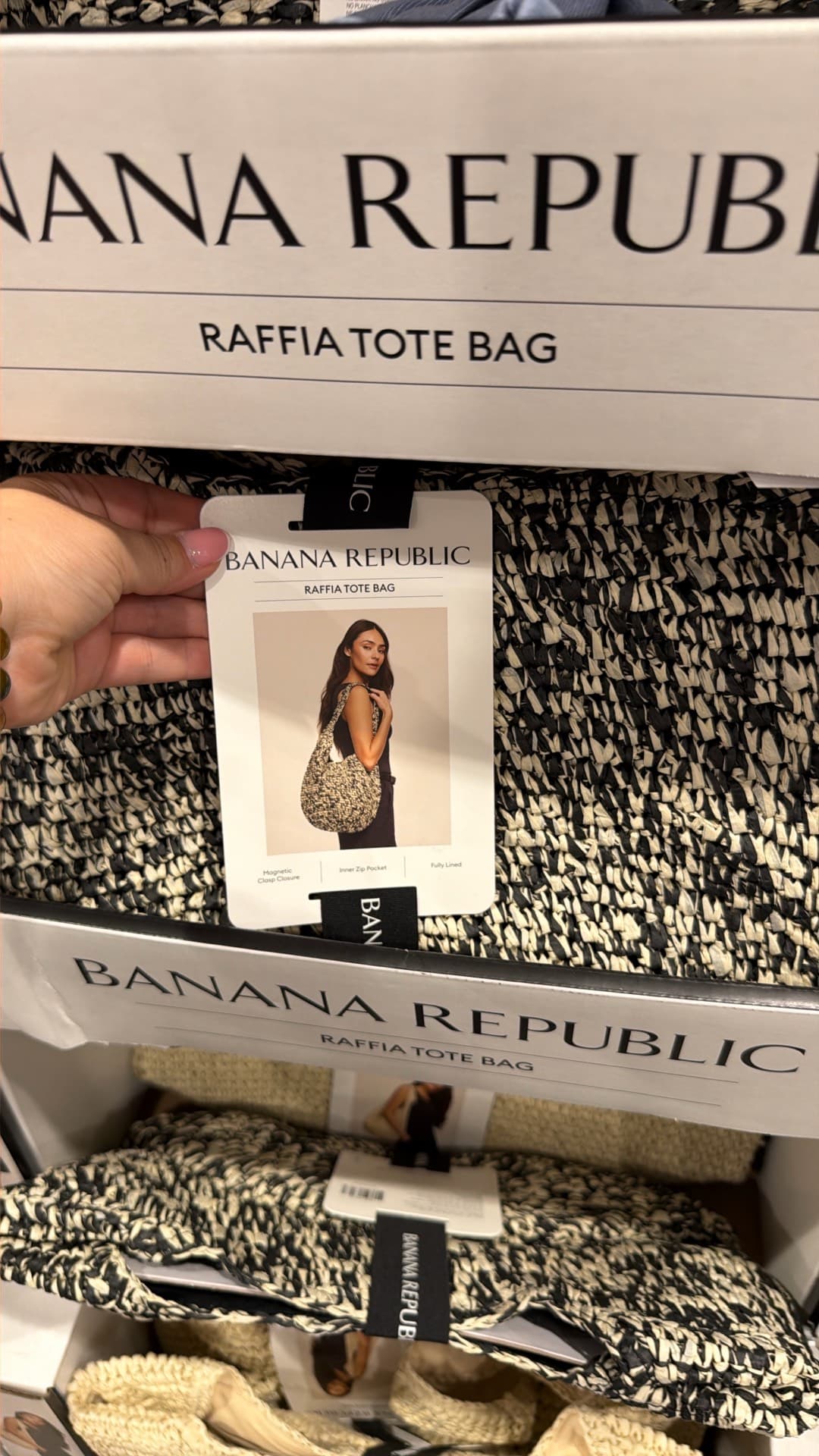 Banana Republic Raffia Tote Bag
