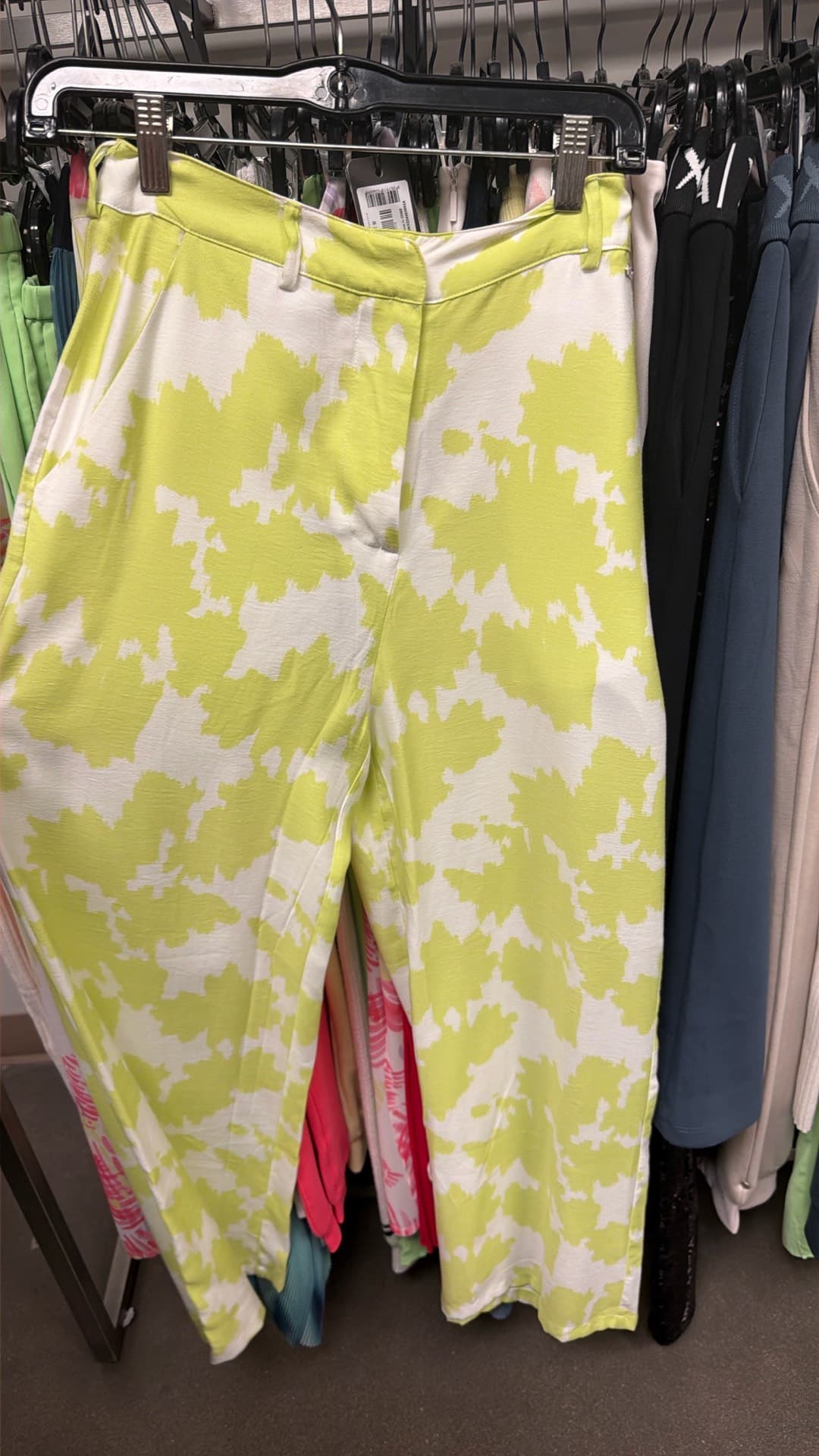 Lime Printed Pants