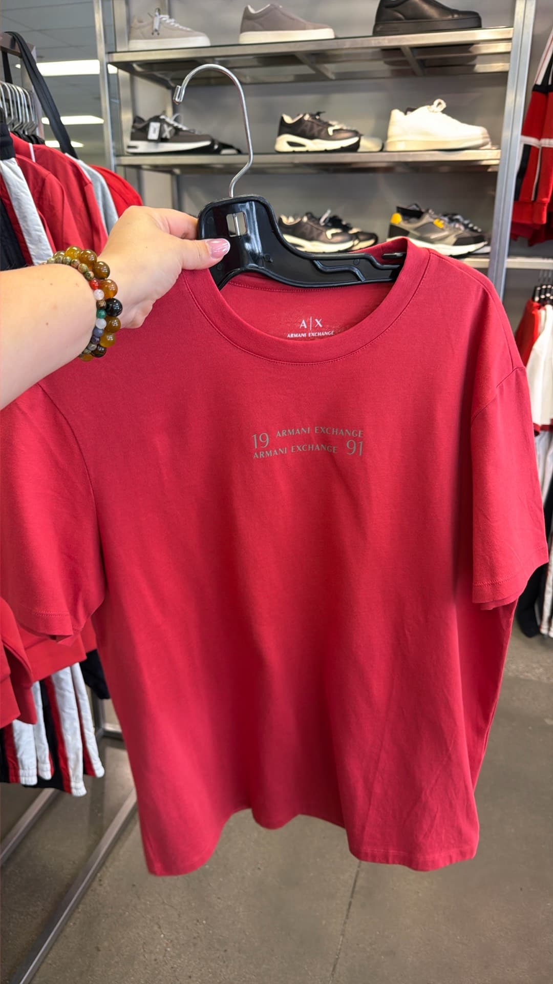 Armani Exchange Red T-Shirt
