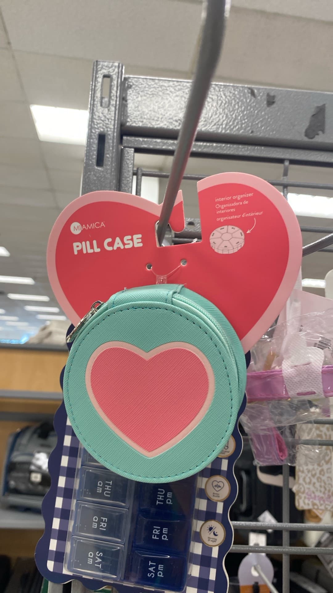 Cute Heart-Shaped Pill Case