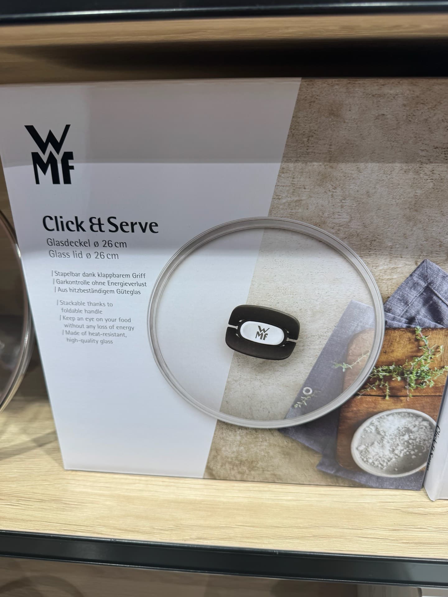 Стеклянная крышка WMF Click & Serve