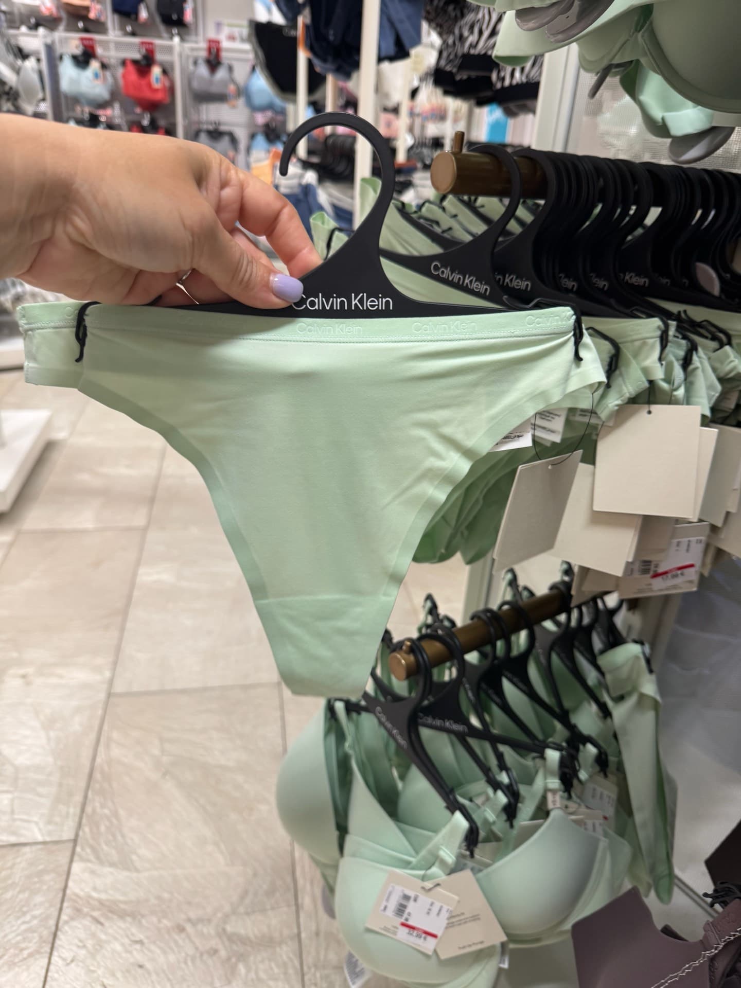 Тонкий бикини Calvin Klein мятного цвета