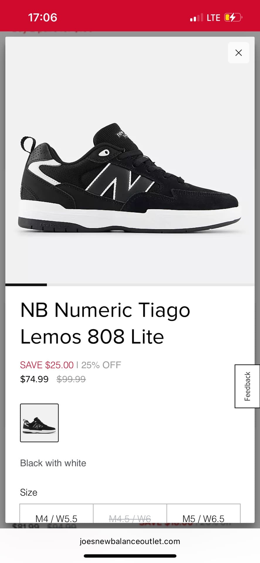 Кроссовки New Balance Numeric Tiago Lemos 808 Lite