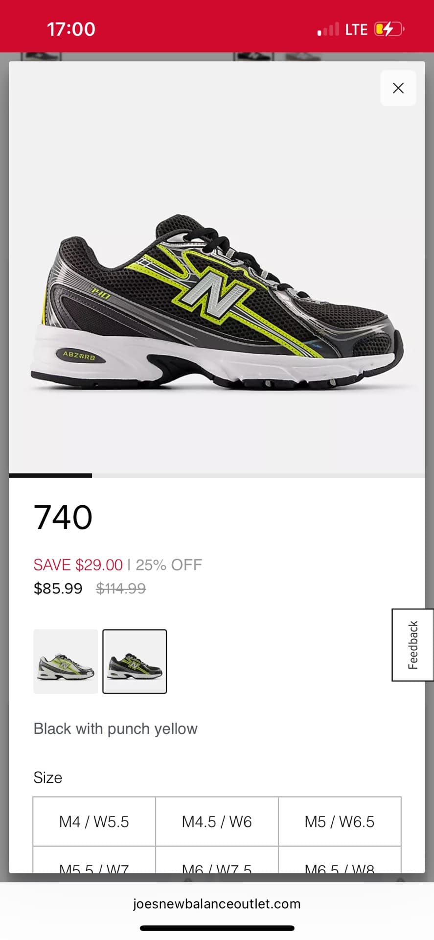 Кроссовки New Balance 740 для бега