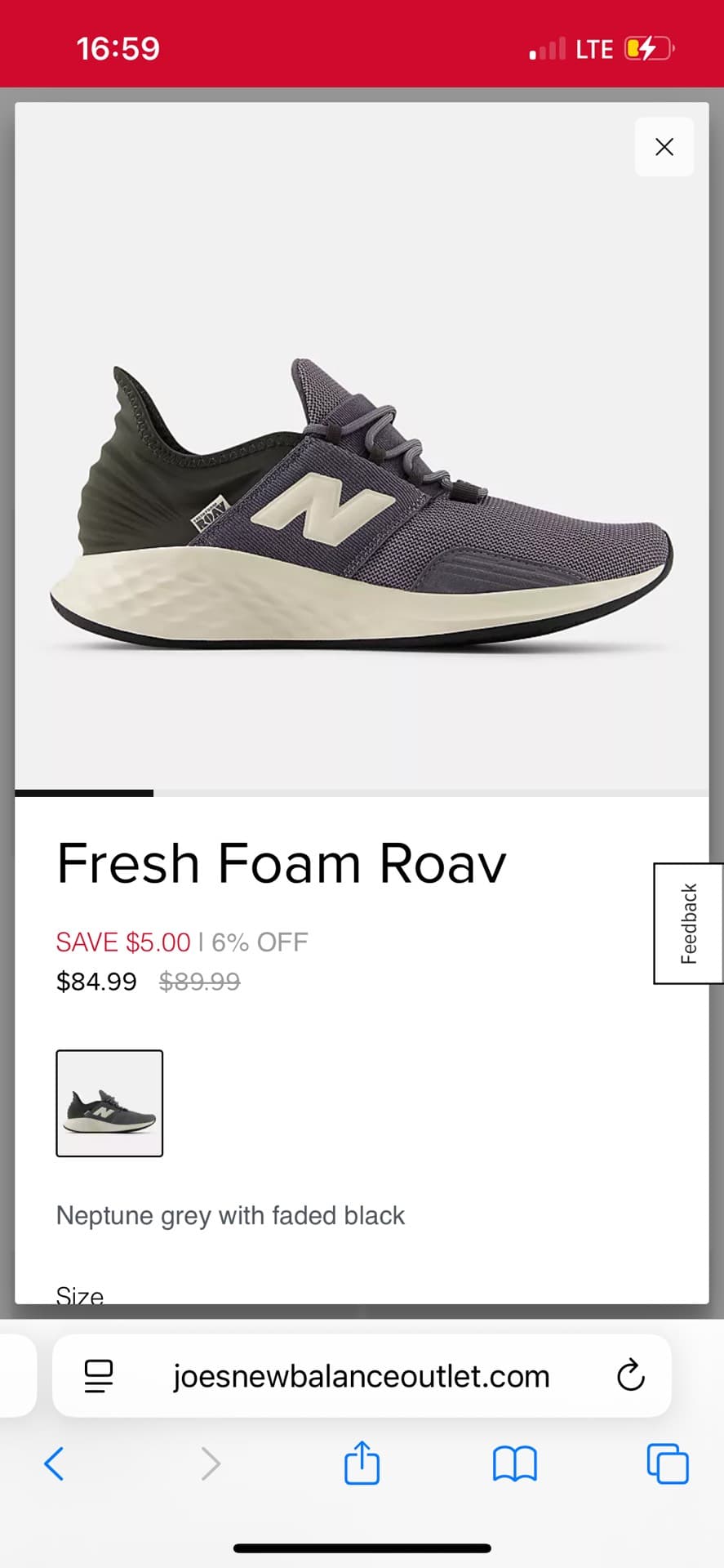 Кроссовки New Balance Fresh Foam Roav