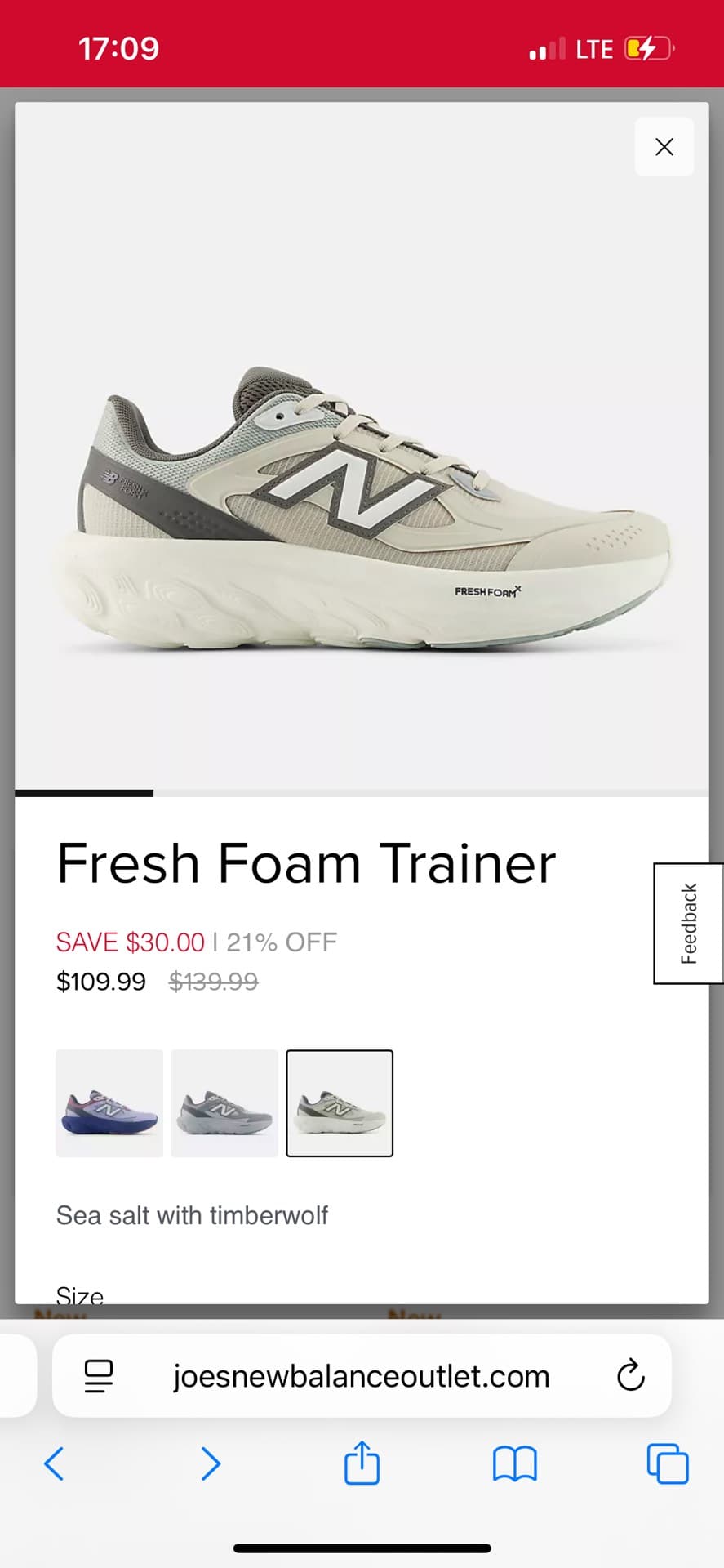 Кроссовки New Balance Fresh Foam Trainer