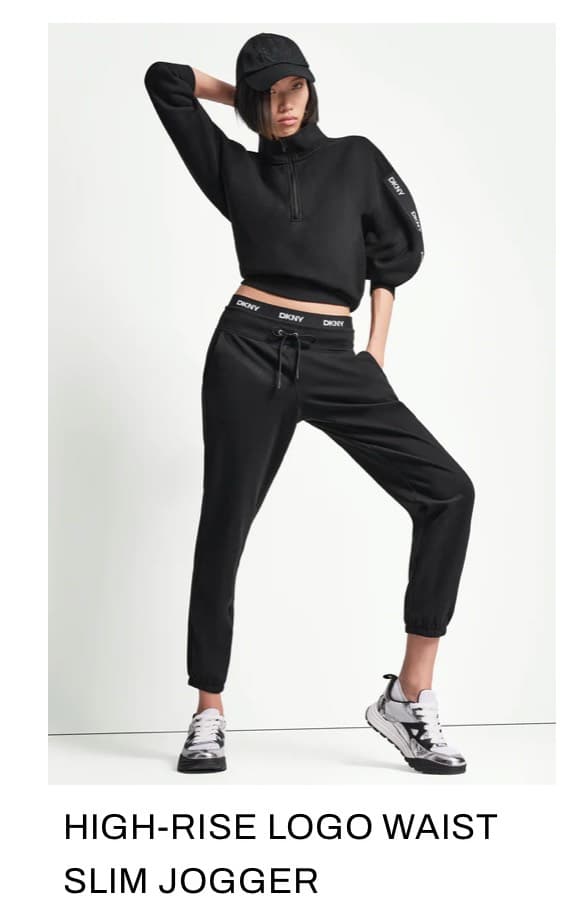 Трендовые брюки DKNY с завышенной талией